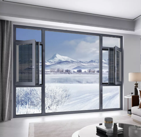 90断桥窗纱一体(双内开)